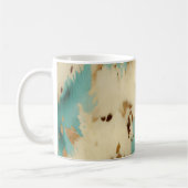 Turquoise witgouden Koeienhuid Koffiemok (Links)