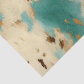 Turquoise witgouden Koeienhuid Tissuepapier (Detail)