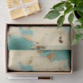 Turquoise witgouden Koeienhuid Tissuepapier (Geschenk)