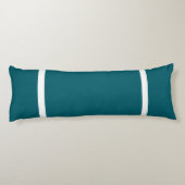 Turquoise + Witte Afwerking Lichaamskussen (Achterkant)