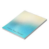 Turquoise Witte Aqua Blauwe Strandtrouw Notitieblok (Linkerzijde)