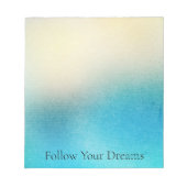 Turquoise Witte Aqua Blauwe Strandtrouw Notitieblok (Voorkant)