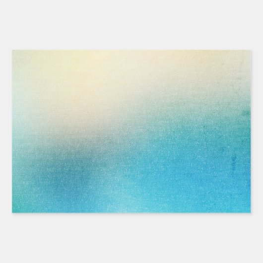 Turquoise Witte Aqua Blauwe Zeester Strand Bruilof Inpakpapier Vel (Voorkant)