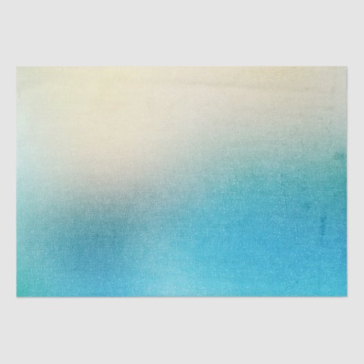 Turquoise Witte Aqua Blauwe Zeester Strand Bruilof Tissuepapier (Voorkant)