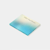 Turquoise Witte Aqua Blauwe Zeester Strand Huwelij Post-it® Notes (Schuin)