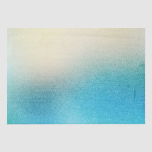 Turquoise Witte Aqua Blauwe Zeester Strand Huwelij Tissuepapier (Voorkant)