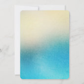 Turquoise witte Aqua Blue Beach bruiloft Kaart (Achterkant)