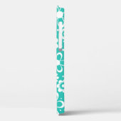 Turquoise witte bloem Case-Mate iPhone case (Achterkant / Links)