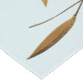 Turquoise witte bloem gouden bladeren elegant tafelkleed (Gekanteld)