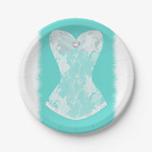 Turquoise & Witte Glam Ondergoed Bruiloftsfeest