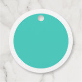 Turquoise & Witte Hart Van Mijn Bruiloft Tot De Jo Bedankjes Labels (Achterkant)