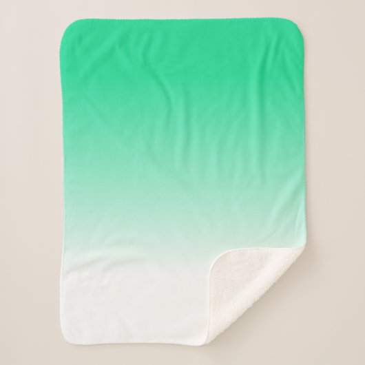 Turquoise Witte Kleuren Minimalistische Deken (Voorkant)