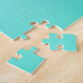 Turquoise Witte Ombre Legpuzzel (Zijkant)