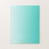 Turquoise Witte Ombre Legpuzzel (Verticaal)