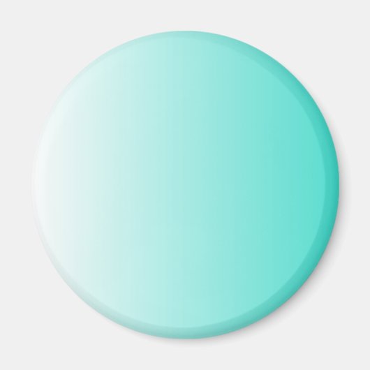 Turquoise Witte Ombre Magneet (Voorkant)
