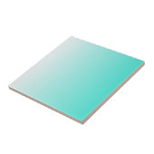 Turquoise Witte Ombre Tegeltje (Zijkant)