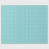 Turquoise & Witte Scheve Strepen Cadeaupapier (Vlak)