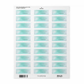 Turquoise Witte Schildpad Kust Etiket (Full Sheet)