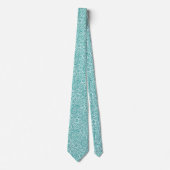 Turquoise & Witte Vintage Paisley Patroon Stropdas (Voorkant)