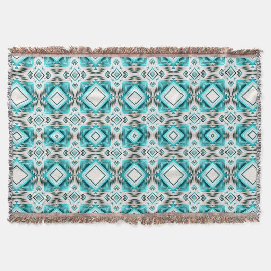 turquoise woestijnkruispunt deken (Voorkant)