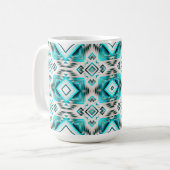 Turquoise Woestijnkruispunt Koffiemok (Voorkant links)