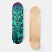 Turquoise Wolf Tulu Persoonlijk Skateboard (Voorkant)