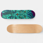 Turquoise Wolf Tulu Persoonlijk Skateboard (Horizontaal)