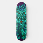 Turquoise Wolf Tulu Persoonlijk Skateboard (Voorkant)