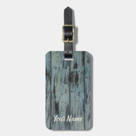 Turquoise Wood Design  Shabby Chic gift Bagagelabel