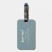 Turquoise Wood Design  Shabby Chic gift Bagagelabel (Achterkant verticaal)