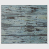 Turquoise Wood Design  Shabby Chic gift Cadeaupapier (Vlak)