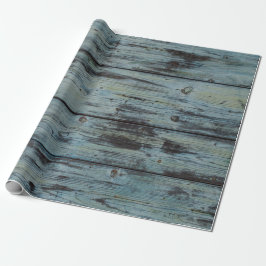 Turquoise Wood Design  Shabby Chic gift Cadeaupapier