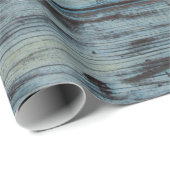 Turquoise Wood Design  Shabby Chic gift Cadeaupapier (Rol Hoek)