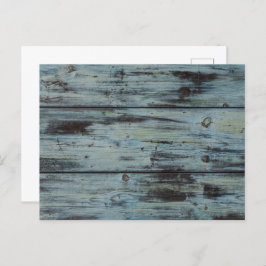 Turquoise Wood Design  Shabby Chic gift Feestdagenkaart