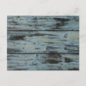 Turquoise Wood Design  Shabby Chic gift Feestdagenkaart (Voorkant)