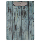 Turquoise Wood Design  Shabby Chic gift Klembord (Voorkant)