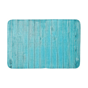 Turquoise Wood Texture Badmat