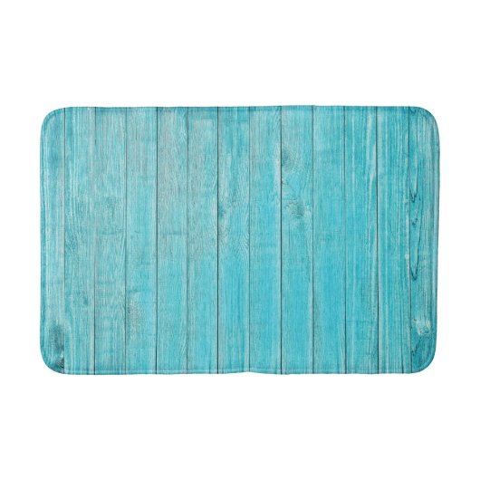 Turquoise Wood Texture Badmat (Voorkant)