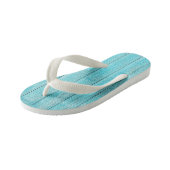 Turquoise Wood Texture Kinder Teenslippers (Schuin)