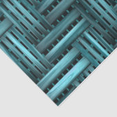 Turquoise Woven Wood Background Decoupage Tissuepapier (Detail)