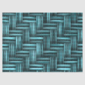 Turquoise Woven Wood Background Decoupage Tissuepapier (Voorkant)