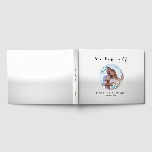 Turquoise Wreath Custom Photo Gastenboek (Volledig)