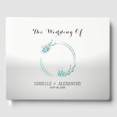 Turquoise Wreath Custom Photo Gastenboek (Voorkant)