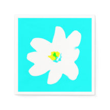 Turquoise Yellow Daisy White Flower Bloemen