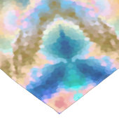 Turquoise yellow mandala tafelkleed (Gekanteld)