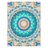 Turquoise yellow mandala tafelkleed (Voorkant)
