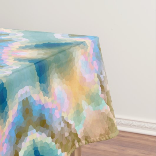 Turquoise yellow mandala tafelkleed (Voorbeeld)