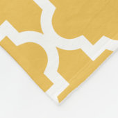 Turquoise & Yellow Monogram | Fleece Blanket Deken (Hoek)