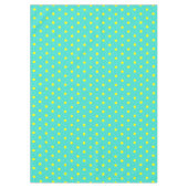 Turquoise Yellow Polka Dots Tafelkleed (Voorkant)