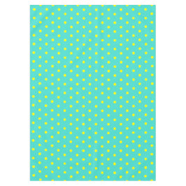 Turquoise Yellow Polka Dots Tafelkleed